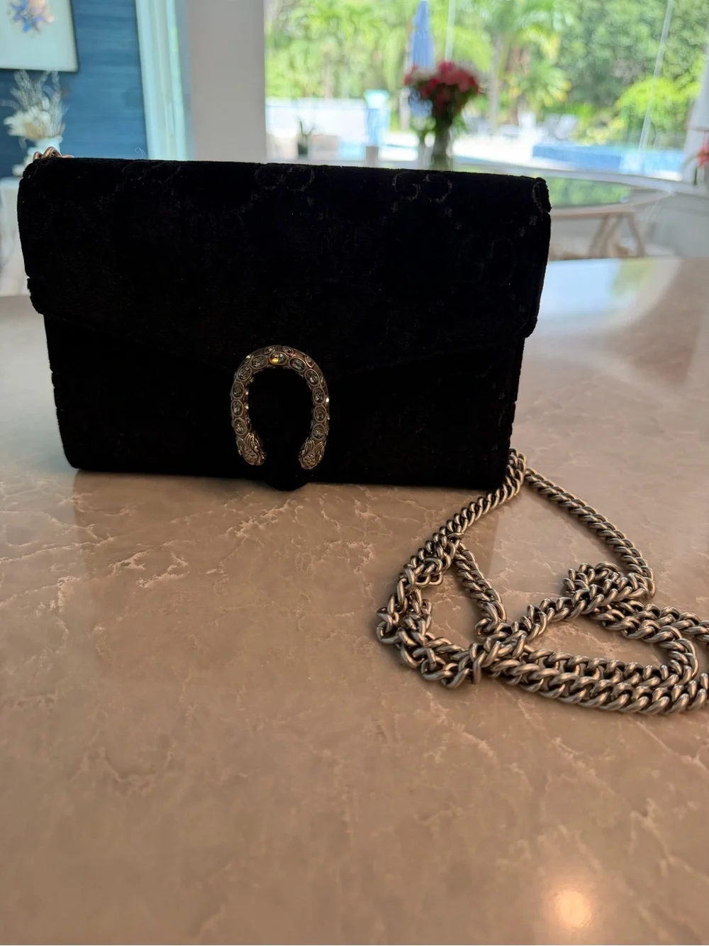 Gucci Mini GG Velvet Dionysus crossbody bag